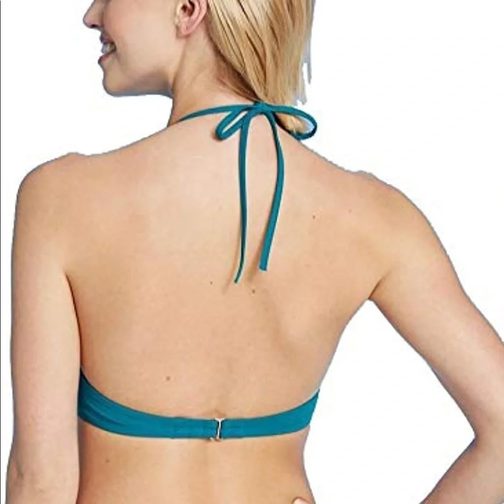 NWT Shade & Shore Women's Crochet Bikini Top OceanBlue